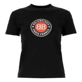 Camiseta de manga corta con estampado de logotipo, color negro, 612964TJVD61000 Camiseta de manga corta con estampado de logotipo, color negro, 612964TJVD61000