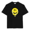 Camiseta de manga corta con estampado Drip Peace, talle grande, colección SS21, color negro 641655TKVA11012