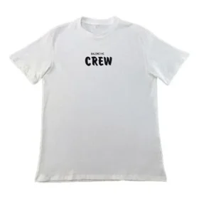 Camiseta de manga corta con estampado para hombre de Balenciaga, color blanco, 620941TIV749040 Camiseta de manga corta con estampado para hombre de Balenciaga, color blanco, 620941TIV749040