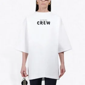 Camiseta de manga corta con estampado para hombre de Balenciaga, color blanco, 620941TIV749040 Camiseta de manga corta con estampado para hombre de Balenciaga, color blanco, 620941TIV749040