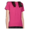 Camiseta de manga corta con logo retro pequeño, rosa 570796TBV435630