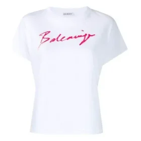 Camiseta de manga corta con logotipo alfabético exclusivo, color blanco 583217TFV639783 Camiseta de manga corta con logotipo alfabético exclusivo, color blanco 583217TFV639783