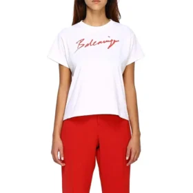 Camiseta de manga corta con logotipo alfabético exclusivo, color blanco 583217TFV639783 Camiseta de manga corta con logotipo alfabético exclusivo, color blanco 583217TFV639783