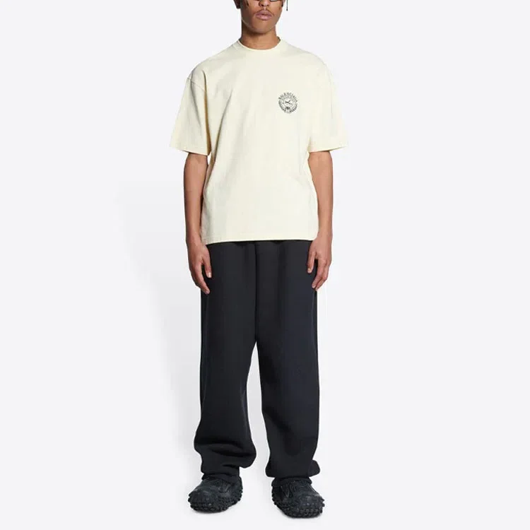 Camiseta de manga corta con logotipo Scissor Crest «Crema» 612966TMVA29069
