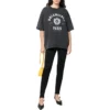 Camiseta de manga corta con logotipo Varsity «Negro lavado» 612966TMV981000