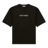 Camiseta de manga corta, corte ajustado y diseño simbólico, color negro 612964TIV501070