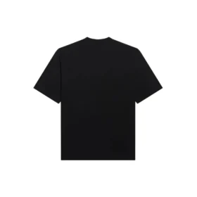 Camiseta de manga corta holgada BB con logotipo de mosaico y letras, color negro 612965TKVI71070 Camiseta de manga corta holgada BB con logotipo de mosaico y letras, color negro 612965TKVI71070