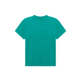 Camiseta de manga corta holgada con logo impreso de banda en estilo retro, color verde 612965TIV473640 Camiseta de manga corta holgada con logo impreso de banda en estilo retro, color verde 612965TIV473640