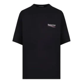 Camiseta de manga corta holgada para hombre con logotipo de la colección SS20, color negro, 620969TIV521070 Camiseta de manga corta holgada para hombre con logotipo de la colección SS20, color negro, 620969TIV521070