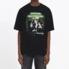 Camiseta de manga corta para hombre Balenciaga Speedhunters Band, color negro, 556133TCV381000