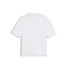 Camiseta de manga corta para hombre de Balenciaga, blanca con el logotipo BB y estampado clásico, 570803TEV489044