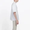 Camiseta de manga corta para hombre de Balenciaga, blanca con el logotipo BB y estampado clásico, 570803TEV489044