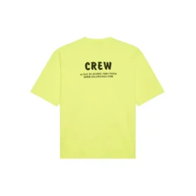 Camiseta de manga corta para hombre de Balenciaga con estampado de letras, verde fluorescente 620969TIVG97072 Camiseta de manga corta para hombre de Balenciaga con estampado de letras, verde fluorescente 620969TIVG97072
