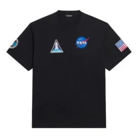Camiseta de manga corta retro espacial de colaboración Balenciaga x NASA «Negro» 651795TKVD71070 Camiseta de manga corta retro espacial de colaboración Balenciaga x NASA «Negro» 651795TKVD71070