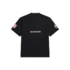 Camiseta de manga corta retro espacial de colaboración Balenciaga x NASA «Negro» 651795TKVD71070