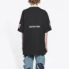 Camiseta de manga corta retro espacial de colaboración Balenciaga x NASA «Negro» 651795TKVD71070