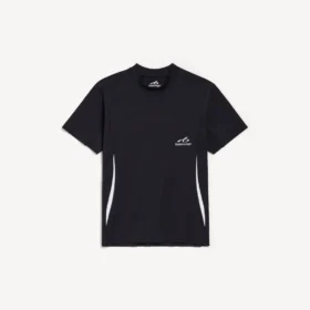 Camiseta de manga corta techwear para hombre en azul marino/blanco Camiseta de manga corta techwear para hombre en azul marino/blanco