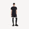 Camiseta de manga corta techwear para hombre en azul marino/blanco Camiseta de manga corta techwear para hombre en azul marino/blanco