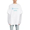 Camiseta de manga doble Balenciaga x WFP «Blanca» 698089TMVL29086