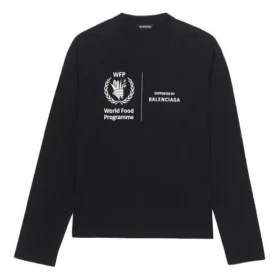 Camiseta de manga larga Balenciaga x WFP, corte mediano «Negro» 612967THV841000