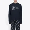 Camiseta de manga larga Balenciaga x WFP, corte mediano «Negro» 612967THV841000