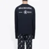 Camiseta de manga larga Balenciaga x WFP, corte mediano «Negro» 612967THV841000