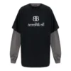 Camiseta de manga larga con parches BB Be Different «Black Grey» 720407TNVV31070