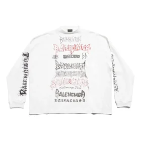 Camiseta de manga larga de metal para hacer tú mismo, corte mediano «Blanco, negro, rojo» 699191TPVO29065