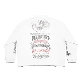 Camiseta de manga larga de metal para hacer tú mismo, corte mediano «Blanco, negro, rojo» 699191TPVO29065