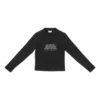 Camiseta de manga larga del Fashion Institute, corte mediano «Black» 698124TMVH51073