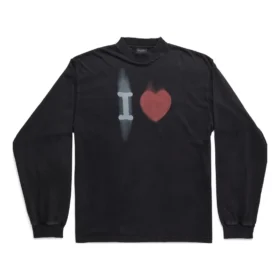 Camiseta de manga larga «I Love» de corte mediano «Negro» 744449TOVH39034 Camiseta de manga larga «I Love» de corte mediano «Negro» 744449TOVH39034