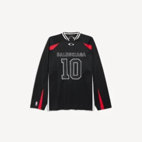 Camiseta de manga larga oversize para hombre de Balenciaga | Colaboración con la NBA en negro/multicolor