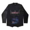 Camiseta de manga larga Paris Moon Upside Down, oversize «Black Faded» 698155TOVT31055