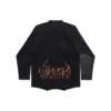 Camiseta de manga larga Paris Moon Upside Down, oversize «Black Faded» 698155TOVT31055