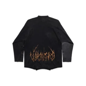 Camiseta de manga larga Paris Moon Upside Down, oversize «Black Faded» 698155TOVT31055