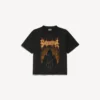 Camiseta de mujer Balenciaga Sacra Cœur de corte medio en negro Camiseta de mujer Balenciaga Sacra Cœur de corte medio en negro