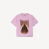Camiseta de mujer Balenciaga Sacra Cœur de corte medio en rosa antiguo Camiseta de mujer Balenciaga Sacra Cœur de corte medio en rosa antiguo
