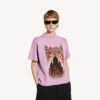 Camiseta de mujer Balenciaga Sacra Cœur de corte medio en rosa antiguo Camiseta de mujer Balenciaga Sacra Cœur de corte medio en rosa antiguo