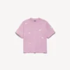 Camiseta de mujer con diseño «520 stickers» de corte mediano en rosa viejo/blanco