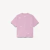 Camiseta de mujer con diseño «520 stickers» de corte mediano en rosa viejo/blanco