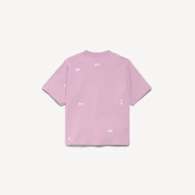 Camiseta de mujer con diseño «520 stickers» de corte mediano en rosa viejo/blanco