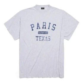 Camiseta de París, Francia, de corte oversize «Gris jaspeado» 787349TRVO81300
