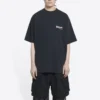 Camiseta de Political Campaign, corte grande «Washed Black» 641675TKVJ19034