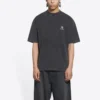 Camiseta deportiva B de corte medio «Negro lavado» 612966TLV991070