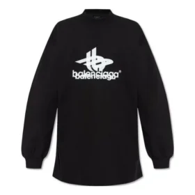 Camiseta deportiva de manga larga oversize para combinar «Negro y blanco» 739027TPVF21070
