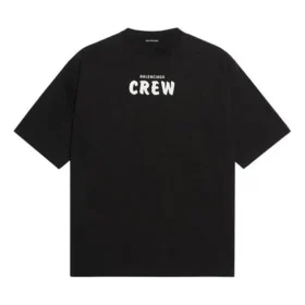 Camiseta holgada de manga corta con estampado, color negro 620941TIV741070