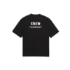 Camiseta holgada de manga corta con estampado, color negro 620941TIV741070