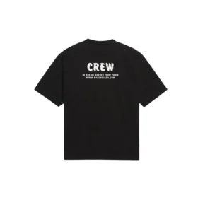 Camiseta holgada de manga corta con estampado, color negro 620941TIV741070