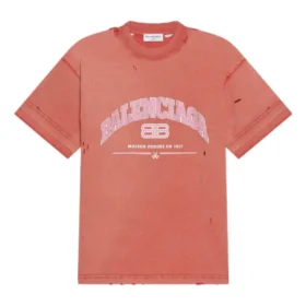 Camiseta Maison Balenciaga de corte mediano «Pink» 612966TLVJ16441