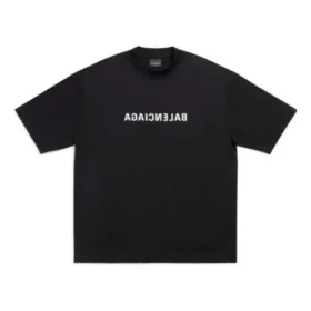 Camiseta Mirror de Balenciaga, corte mediano «Negro» 612966TNVR21070